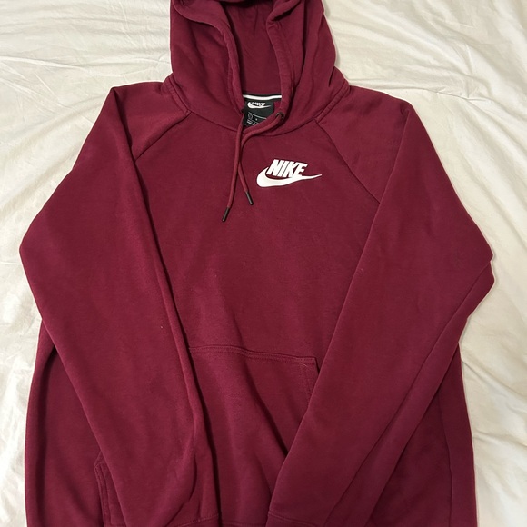 Nike Other - Men’s Large Nike Maroon Hooded Sweatshirt Classic Design In Excellent Condition